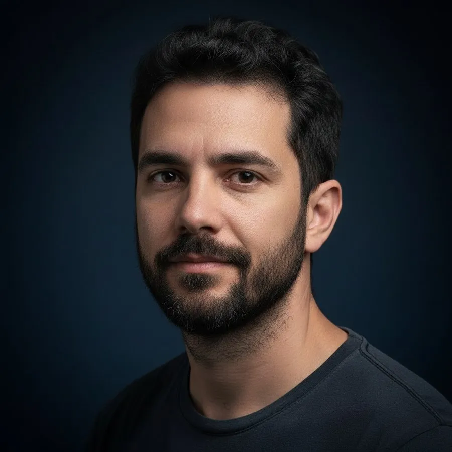 Depois — linha de barba reestruturada, costeletas densificadas